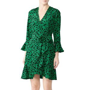 Tanya Taylor Nomi Silk Faux Wrap Dress
